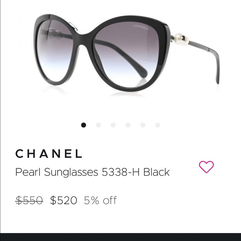 Chanel black Pearl sunglasses